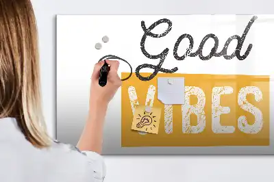 Quadro magnético para desenhar com frase inspiradora