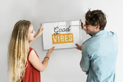 Quadro magnético para desenhar com frase inspiradora