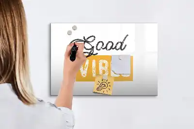 Quadro magnético para desenhar com frase inspiradora