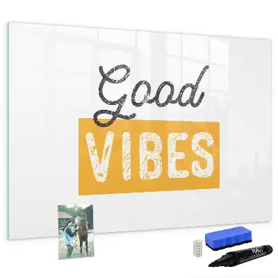 Quadro magnético para desenhar com frase inspiradora