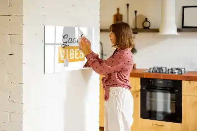 Quadro magnético para desenhar com frase inspiradora