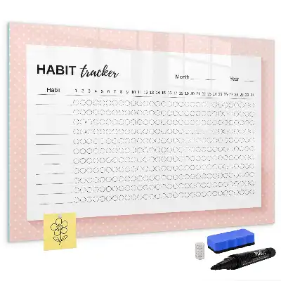 Rastreador de hábitos quadro magnético para escrever