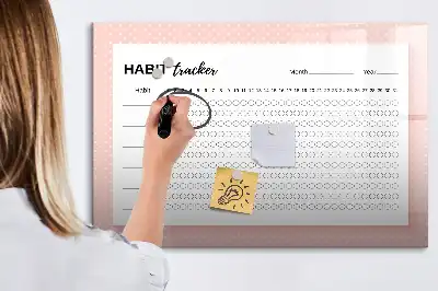 Rastreador de hábitos quadro magnético para escrever
