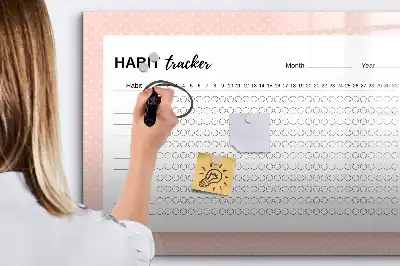 Rastreador de hábitos quadro magnético para escrever