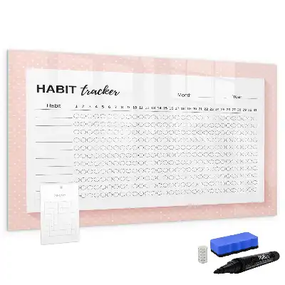 Rastreador de hábitos quadro magnético para escrever