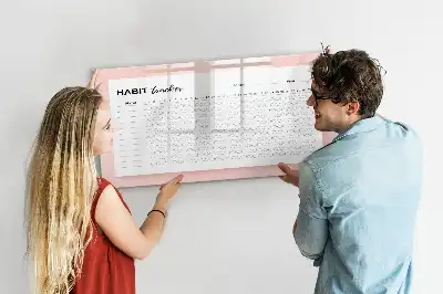 Rastreador de hábitos quadro magnético para escrever