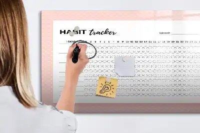 Rastreador de hábitos quadro magnético para escrever