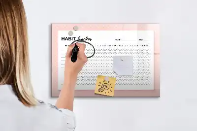 Rastreador de hábitos quadro magnético para escrever