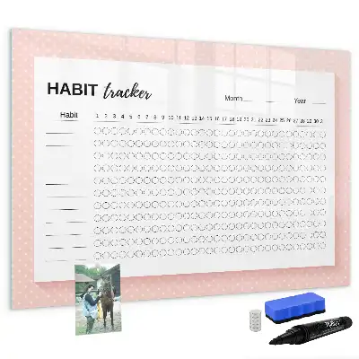 Rastreador de hábitos quadro magnético para escrever