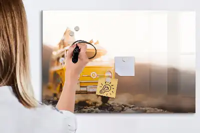 Quadro magnético para desenhar tema viagem de férias de carro