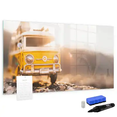 Quadro magnético para desenhar tema viagem de férias de carro