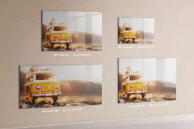 Quadro magnético para desenhar tema viagem de férias de carro