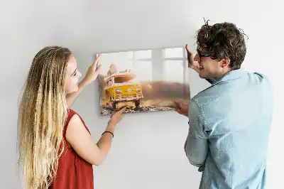 Quadro magnético para desenhar tema viagem de férias de carro