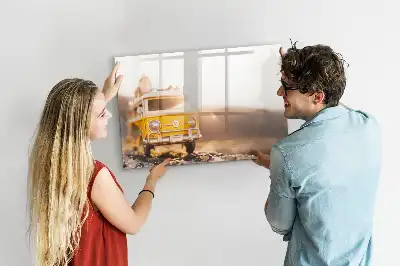 Quadro magnético para desenhar tema viagem de férias de carro