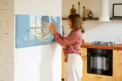 Quadro magnético para escrever mapa dos animais da Polônia