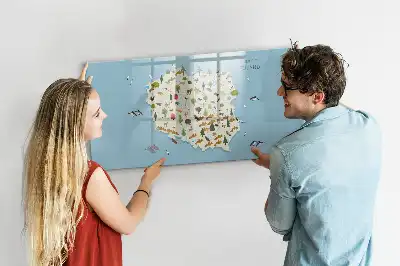 Quadro magnético para escrever mapa dos animais da Polônia