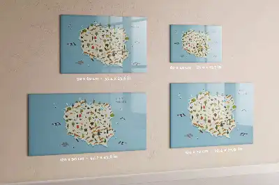 Quadro magnético para escrever mapa dos animais da Polônia