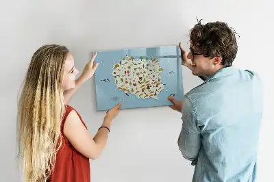 Quadro magnético para escrever mapa dos animais da Polônia