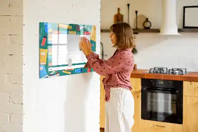 Quadro magnético para horário escolar de escrever