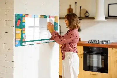 Quadro magnético para horário escolar de escrever