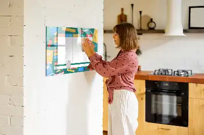 Quadro magnético para horário escolar de escrever