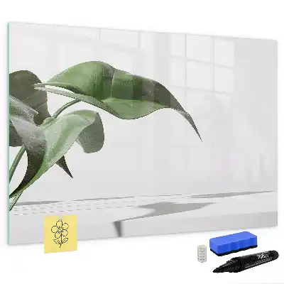 Quadro magnético para desenho folhas abstratas