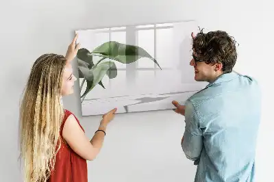 Quadro magnético para desenho folhas abstratas