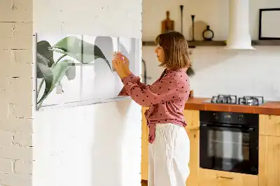 Quadro magnético para desenho folhas abstratas