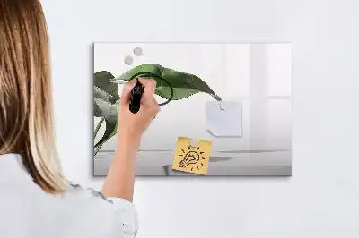 Quadro magnético para desenho folhas abstratas