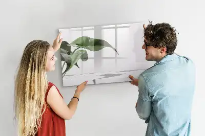 Quadro magnético para desenho folhas abstratas