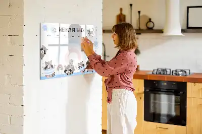 Planner semanal infantil quadro magnético para escrever
