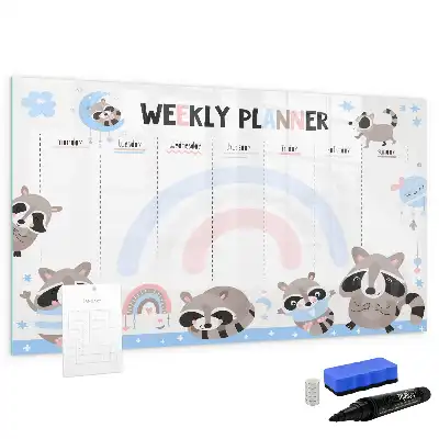 Planner semanal infantil quadro magnético para escrever