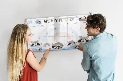 Planner semanal infantil quadro magnético para escrever