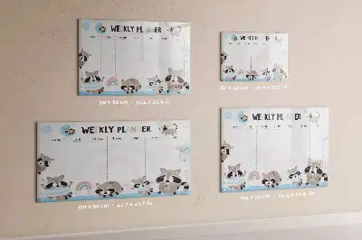 Planner semanal infantil quadro magnético para escrever