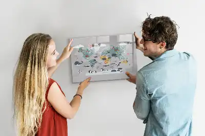 Quadro magnético para desenhar mapa ilustrado