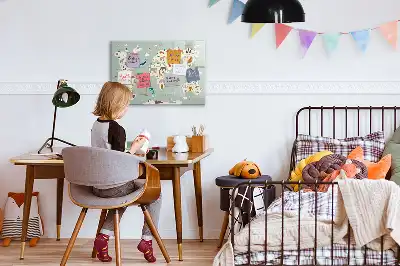 Quadro magnético para escrever mapa-múndi com animais