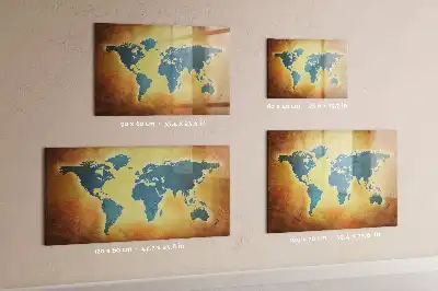 Mapa-múndi antigo quadro magnético para desenhar
