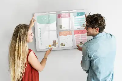 Quadro magnético para escrever lista de desejos