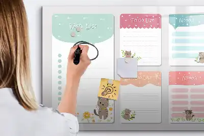 Quadro magnético para escrever lista de desejos