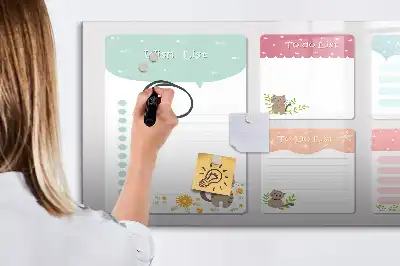 Quadro magnético para escrever lista de desejos