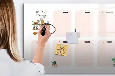 Planner semanal quadro magnético para desenhar