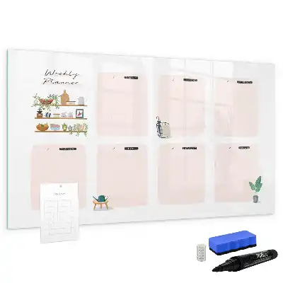 Planner semanal quadro magnético para desenhar