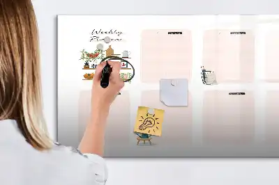 Planner semanal quadro magnético para desenhar