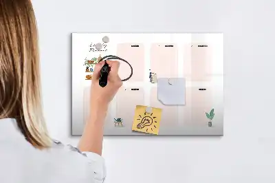 Planner semanal quadro magnético para desenhar