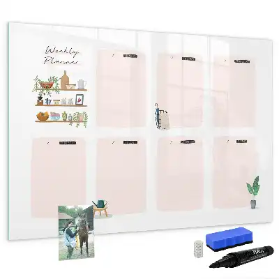 Planner semanal quadro magnético para desenhar