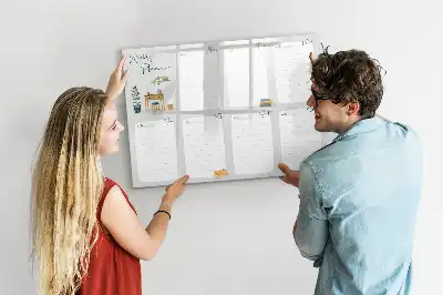 Quadro magnético para escrever planner semanal aconchegante