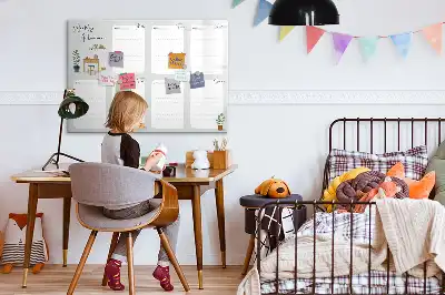 Quadro magnético para escrever planner semanal aconchegante