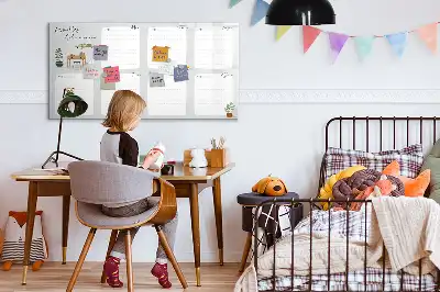 Quadro magnético para escrever planner semanal aconchegante