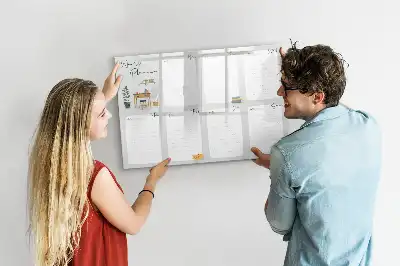 Quadro magnético para escrever planner semanal aconchegante