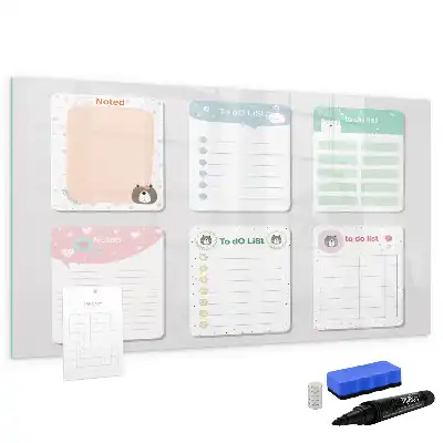 Quadro magnético para escrita notas coloridas